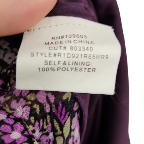 Rabbit Rabbit Rabbit Purple Floral Flitter Dress - Picture 4 of 10